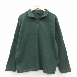 【50%OFF】ドッカーズ ハーフジップフリースジャケット グリーン M | 古着