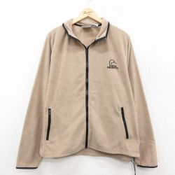 XL★古着 長袖 フリース ジャケット メンズ DUCKS UNLIMITED ベージュ カーキ 25oct11 中古 アウター