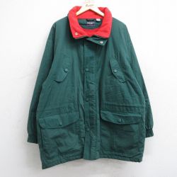 XL★古着 ビューグルボーイ 長袖 マウンテン ジャケット メンズ 90年代 90s 大きいサイズ ロング丈 緑 グリーン 内側フリース 【spe】 25oct20 中古 アウター