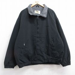 XL★古着 エディーバウアー 長袖 ナイロン ジャケット メンズ 00年代 00s 大きいサイズ 黒 ブラック 内側フリース 25oct25 中古 アウター