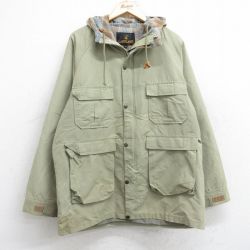 L★古着 LAKELAND 長袖 マウンテン ジャケット パーカー メンズ 90年代 90s ラグラン ベージュ カーキ 内側ウール 25oct31 中古 アウター