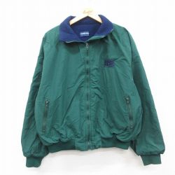 XL★古着 ホロウェイ 長袖 ジャケット メンズ 90年代 90s MS ラグラン USA製 緑 内側フリース 25nov14
