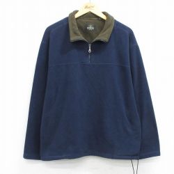 XL★古着 レッドヘッド 長袖 ハーフジップ フリース ジャケット メンズ 00年代 00s 濃紺 25nov15
