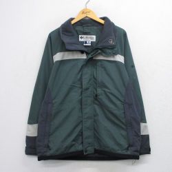 XL★古着 コロンビア 長袖 ナイロン ジャケット メンズ 00年代 00s 緑他 25nov15