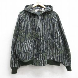 L★古着 ウォールズ Walls 長袖 フリース ジャケット パーカー メンズ 90年代 90s ラグラン USA製 グレー他 迷彩【spe】 25dec02