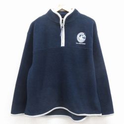 【20%OFF】M★古着 長袖 ハーフジップ フリース ジャケット メンズ 00年代 00s ディズニー ミッキー 刺繍 紺他 25dec08