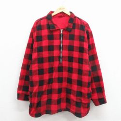 【50%OFF】マルボロ 90s ハーフジップフリースジャケット リバーシブル レッド XL | 古着