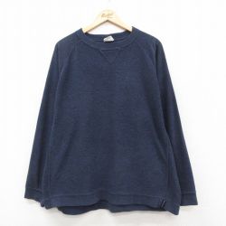 L★古着 コロンビア 長袖 フリース ジャケット メンズ 00年代 00s ラグラン クルーネック 紺 25dec11