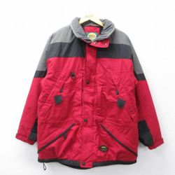 L★古着 カベラス 長袖 ナイロン ジャケット メンズ 00年代 00s 赤他 内側フリース 25dec16