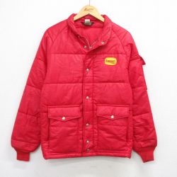 S★古着 スイングスター 長袖 ナイロン ジャケット メンズ 80年代 80s Banquet リップストップ ラグラン USA製 赤 25dec20