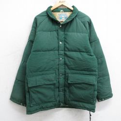 M★古着 WILLIAM BARRY 長袖 ダウン ジャケット メンズ 80年代 80s ラグラン USA製 タロン 緑【spe】 25dec26