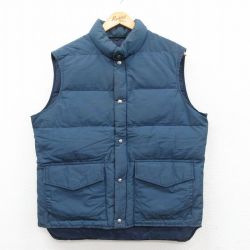 L★古着 ウールリッチ ダウン ベスト メンズ 80年代 80s 紺 26jan10