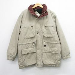 XL★古着 セントジョンズベイ 長袖 ジャケット メンズ 90年代 90s ロング丈 ベージュ 26jan19