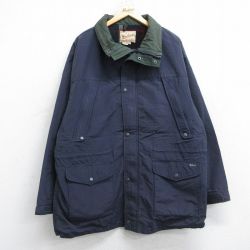 XL★古着 ウールリッチ 長袖 マウンテン ジャケット メンズ 00年代 00s ロング丈 紺 内側ウール 26jan16
