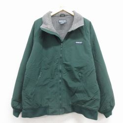 XL★古着 ランズエンド 長袖 ナイロン ジャケット メンズ 00年代 00s ポーラテック ラグラン 緑 内側フリース【spe】 26jan22