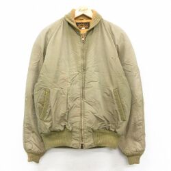 L★古着 エディーバウアー 長袖 オールパーパス ダウン ジャケット メンズ 80年代 80s ラグラン ボロ ベージュ系 内側キルティング【spe】 26feb12