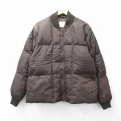 L★古着 シアーズ 長袖 ダウン ジャケット メンズ 80年代 80s 茶 26feb17