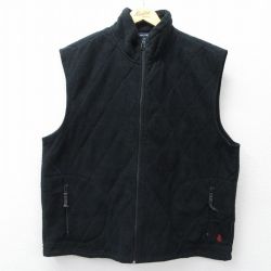 XL★古着 ノーティカ ブランド キルティング ベスト メンズ ワンポイントロゴ 00年代 00s 黒 26feb17