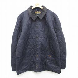 L★古着 バブアー 長袖 キルティング ジャケット メンズ ワンポイントロゴ 黒【spe】 26feb17