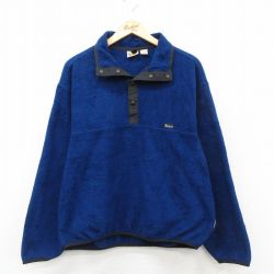 L★古着 ウールリッチ 長袖 フリース ジャケット メンズ スナップT 青他 26feb18