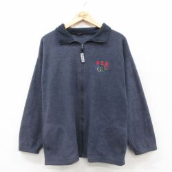 オリンピック 長袖フリースジャケット グレー M | 古着