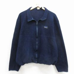 L★古着 エルエルビーン 長袖 フリース ジャケット メンズ 90年代 90s 濃紺 26feb26