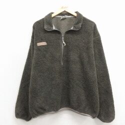 L★古着 コロンビア 長袖 ハーフジップ ジャケット メンズ 90年代 90s USA製 濃ベージュ 26feb26