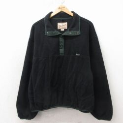 XL★古着 ウールリッチ 長袖 フリース ジャケット メンズ 90年代 90s スナップT ポーラテック 黒他 26apr23