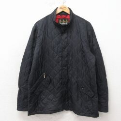 L★古着 バブアー 長袖 ナイロン キルティング ジャケット メンズ 黒他 26apr23