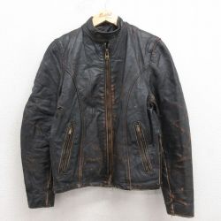 S★古着 長袖 レザー ジャケット メンズ 80年代 80s シングルライダース  25nov12