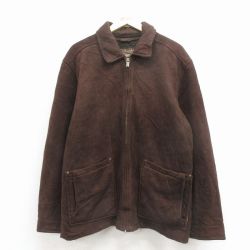 XL★古着 コロンビア 長袖 ジャケット メンズ こげ茶 内側ボア 26jan22