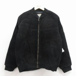 L★古着 長袖 ショルダーカップ ダービー レザー ジャケット メンズ 00年代 00s デッドストック ラグラン 黒 内側キルティング【spe】 26apr25