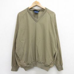 【50%OFF】XL★古着 長袖 ナイロン ジャケット レディース 00年代 00s SUNDERLAND ラグラン Vネック USA製 ベージュ カーキ 24sep10 中古 メンズ アウター ウインドブレーカー