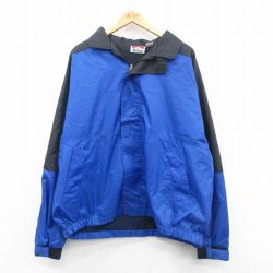 【50%OFF】XL★古着 マルボロ 長袖 ナイロン ジャケット メンズ 90年代 90s ツートンカラー 大きいサイズ 青他 ブルー 内側メッシュ 【spe】 24sep21 中古 アウター ウインドブレーカー