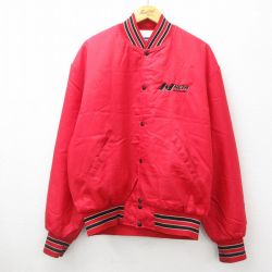 【50%OFF】XL★古着 ホロウェイ 長袖 ナイロン ジャケット メンズ 90年代 90s NETH 大きいサイズ 赤他 レッド 内側キルティング 24oct21 中古 アウター ウインドブレーカー