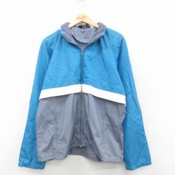M★古着 ウールリッチ WOOLRICH 長袖 ナイロン ジャケット メンズ 90年代 90s ラグラン 水色他 内側メッシュ 24nov19 中古 アウター ウインドブレーカー