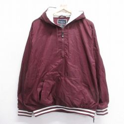 XL★古着 ホロウェイ 長袖 ハーフジップ ナイロン ジャケット パーカー メンズ 00年代 00s 大きいサイズ エンジ他 24dec09 中古 アウター ウインドブレーカー