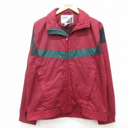 【20%OFF】M★古着 ウィルソン 長袖 ナイロン ジャケット メンズ 90年代 90s エンジ他 24dec09 中古 アウター ウインドブレーカー