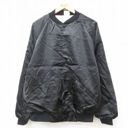 XL★古着 長袖 ナイロン ジャケット メンズ 90年代 90s ラグラン USA製 黒 ブラック 24dec09 中古 アウター ウインドブレーカー
