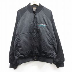 【50%OFF】XL★古着 長袖 ナイロン ジャケット メンズ 00年代 00s CITYWIDE ラグラン 黒 ブラック 内側キルティング 24dec10 中古 アウター ウインドブレーカー
