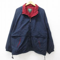 XL★古着 ドッカーズ ゴルフ 長袖 ナイロン ジャケット メンズ ラグラン 紺 ネイビー 24dec13 中古 アウター ウインドブレーカー