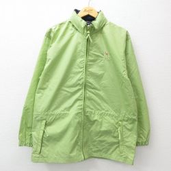 【50%OFF】M★古着 長袖 ナイロン ジャケット メンズ 00年代 00s リップストップ 緑 グリーン 24dec16 中古 アウター ウインドブレーカー