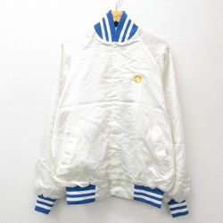 L★古着 長袖 ナイロン ジャケット メンズ 80年代 80s ラグラン USA製 白他 ホワイト 24dec16 中古 アウター ウインドブレーカー