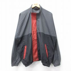 XL★古着 長袖 ナイロン ジャケット メンズ 90年代 90s マルチカラー USA製 黒他 ブラック 【spe】 24dec17 中古 アウター ウインドブレーカー
