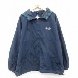 【50%OFF】L★古着 長袖 ナイロン ジャケット パーカー メンズ 00年代 00s メソジスト カレッジ ラグラン 紺 ネイビー 25jan18 中古 アウター ウインドブレーカー
