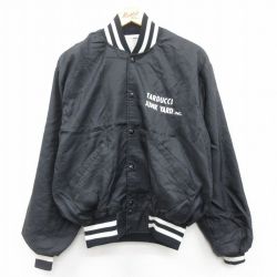 M★古着 デロング 長袖 ナイロン ジャケット メンズ 80年代 80s JUNK YARD USA製 黒 ブラック 25jan18 中古 アウター ウインドブレーカー