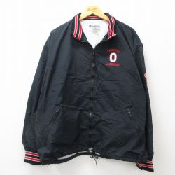 【50%OFF】XL★古着 長袖 ナイロン ジャケット メンズ 90年代 90s ラクロス 大きいサイズ USA製 黒他 ブラック 内側メッシュ 25jan25 中古 アウター ウインドブレーカー