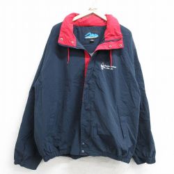【50%OFF】XL★古着 長袖 ナイロン ジャケット メンズ Trexler 大きいサイズ ラグラン 紺 ネイビー 内側メッシュ 25jan29 中古 アウター ウインドブレーカー