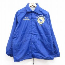 L★古着 Dun brooke 長袖 ナイロン ジャケット メンズ 80年代 80s セントルイス チェーンステッチ刺繍 USA製 紺 ネイビー 25feb05 中古 アウター ウインドブレーカー