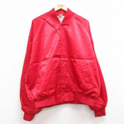 【20%OFF】XL★古着 長袖 ナイロン ジャケット メンズ 90年代 90s 大きいサイズ ラグラン USA製 赤 レッド 25feb05 中古 アウター ウインドブレーカー